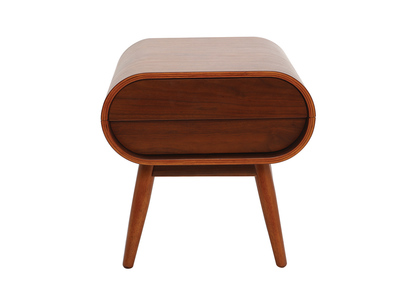 Table de chevet design noyer 1 tiroir BJORG