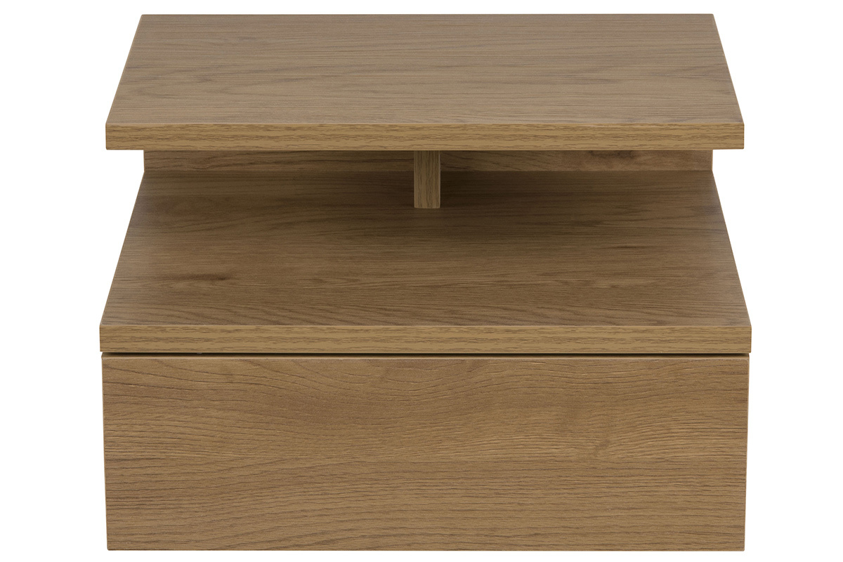 Table de chevet murale finition chne naturel MITSY