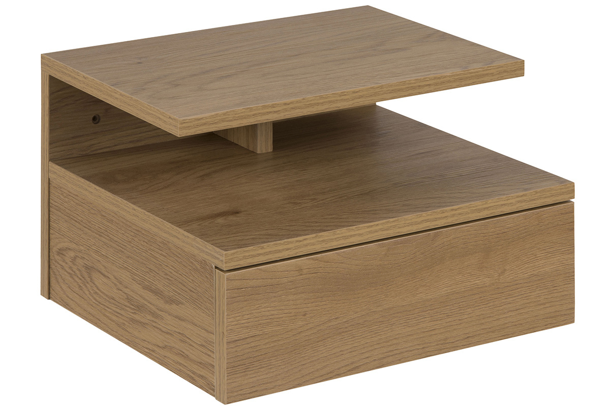 Table de chevet murale finition chne naturel MITSY