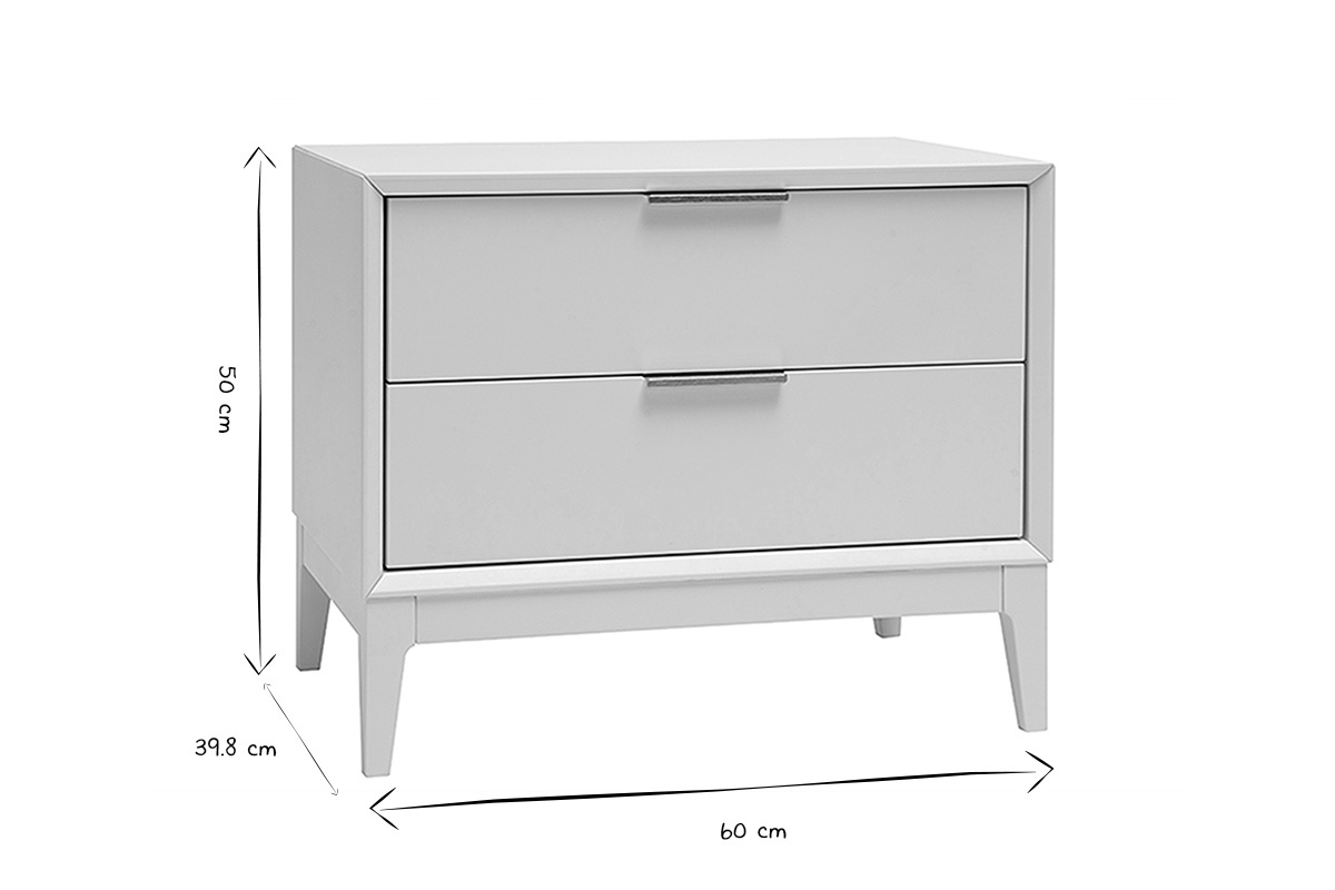 Table de chevet rose poudr et mtal dor avec rangements GIANA