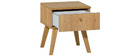 Table de chevet scandinave 1 tiroir ch&ecirc;ne MAHE