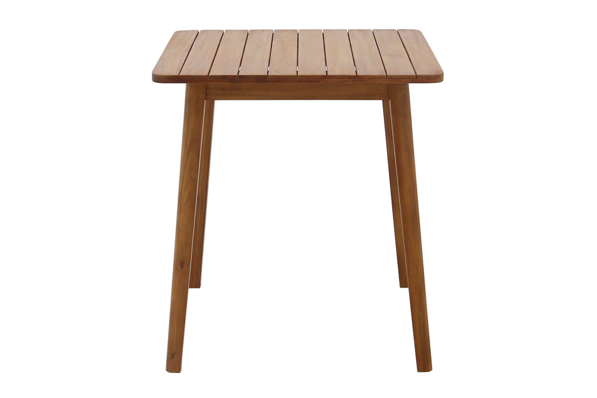 Table de jardin carr�e en bois massif L70 cm ADELIE