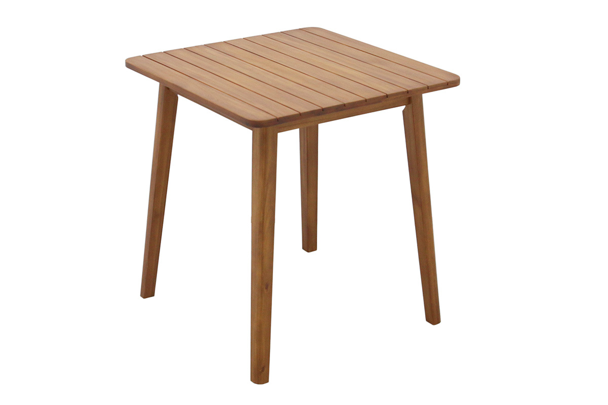 Table de jardin carr�e en bois massif L70 cm ADELIE