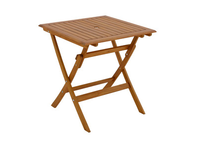 Table de jardin carrée pliante en bois massif L70 cm FUEGO