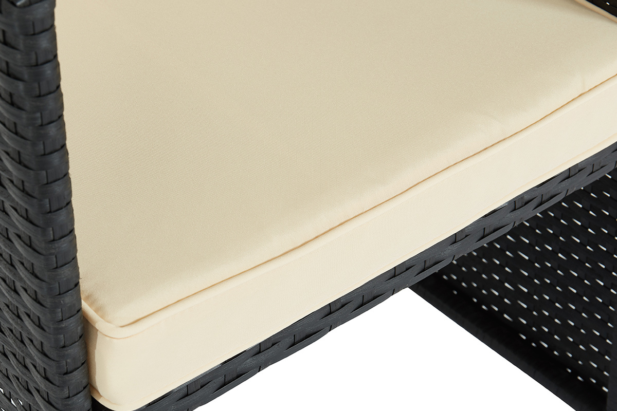 Table de jardin en r�sine tress�e avec 2 chaises PICCOLO