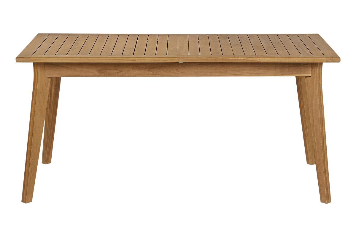 Table de jardin extensible en bois teck massif L160-210 cm LOMBOK