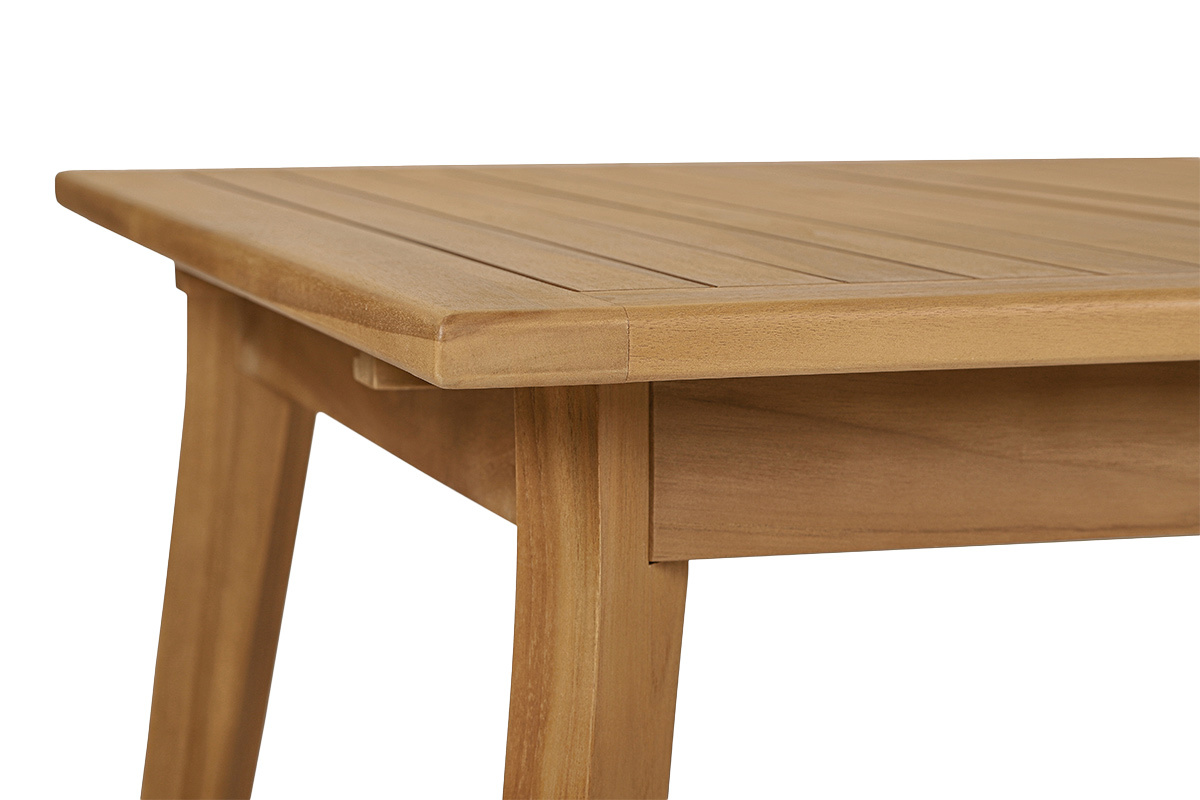 Table de jardin extensible en bois teck massif L160-210 cm LOMBOK