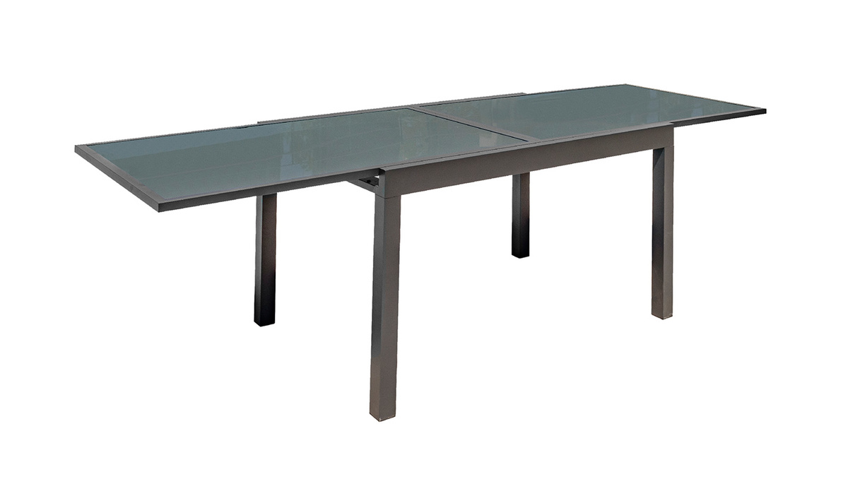 Table de jardin extensible gris anthracite L135-270 cm PORTOFINO