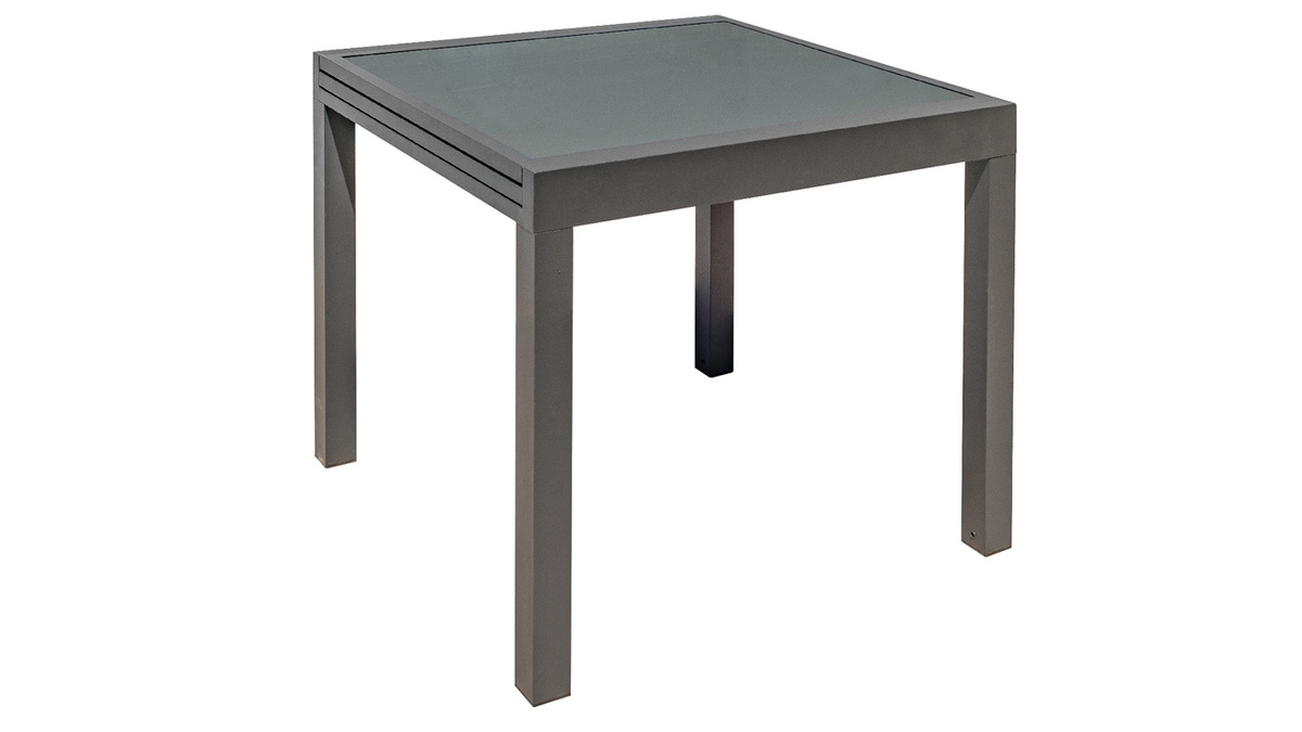 Table de jardin extensible gris anthracite L90-180 cm PORTOFINO