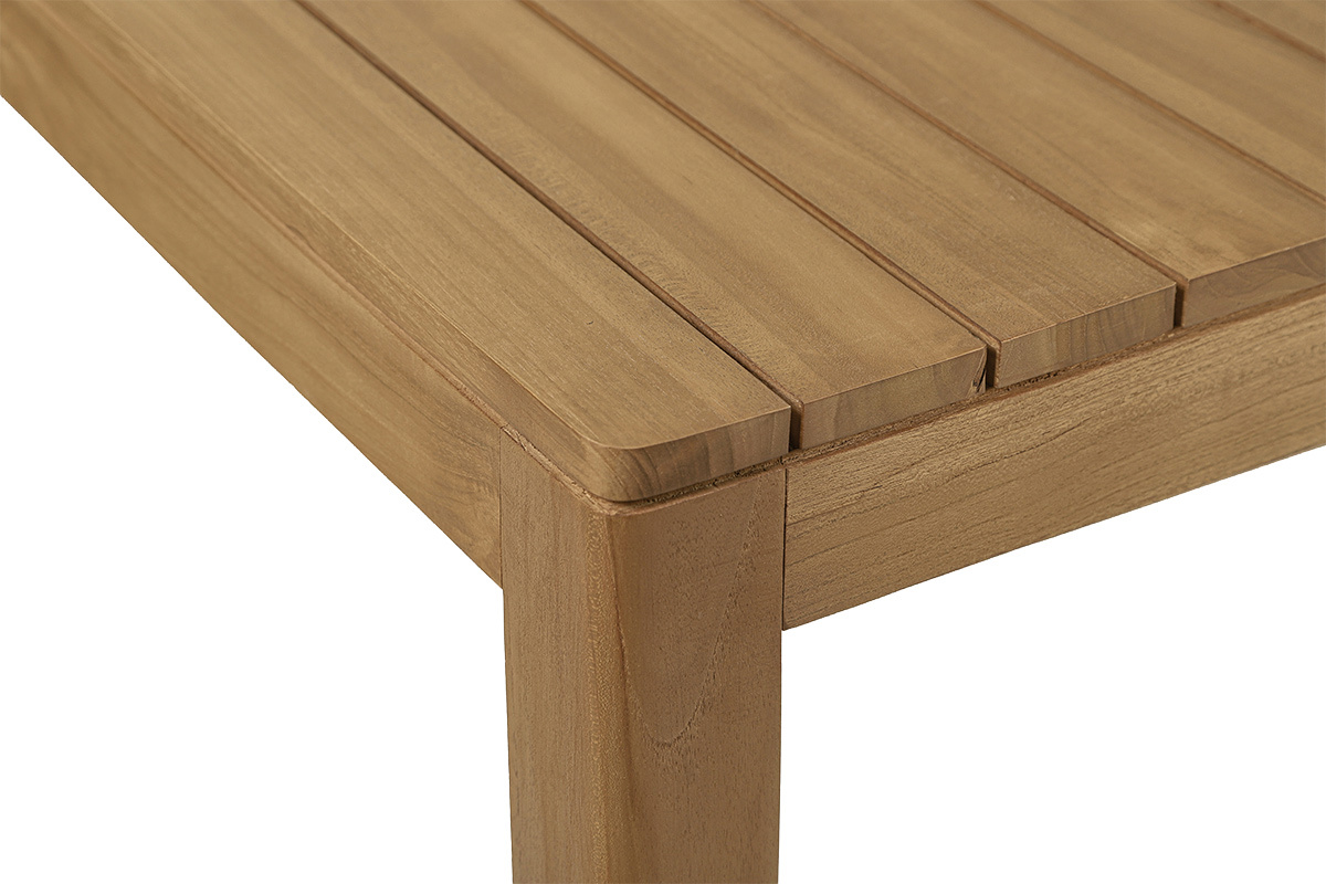 Table de jardin rectangulaire en bois teck massif L160 cm UBUD