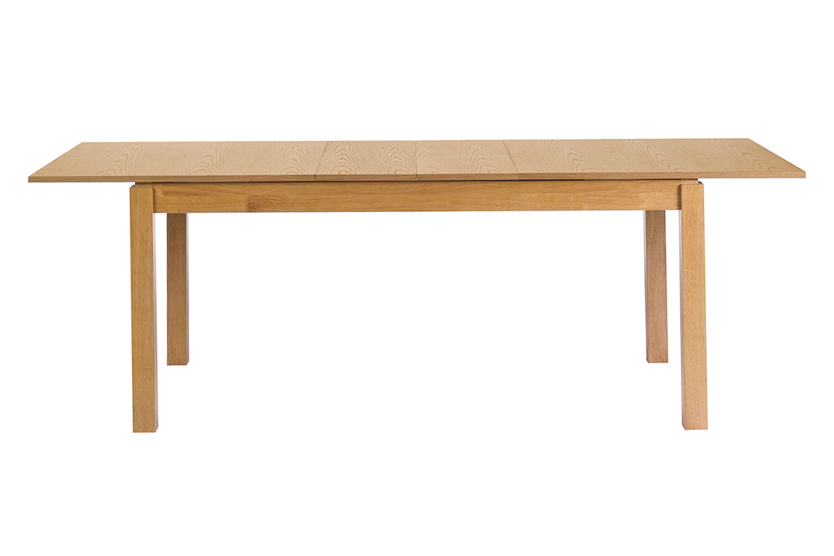 Table extensible avec rallonges int�gr�es en bois clair ch�ne L170-230 cm SYLVA