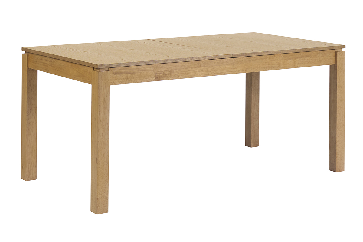 Table extensible avec rallonges int�gr�es en bois clair ch�ne L170-230 cm SYLVA