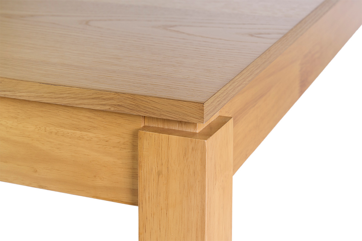Table extensible avec rallonges int�gr�es en bois clair ch�ne L170-230 cm SYLVA