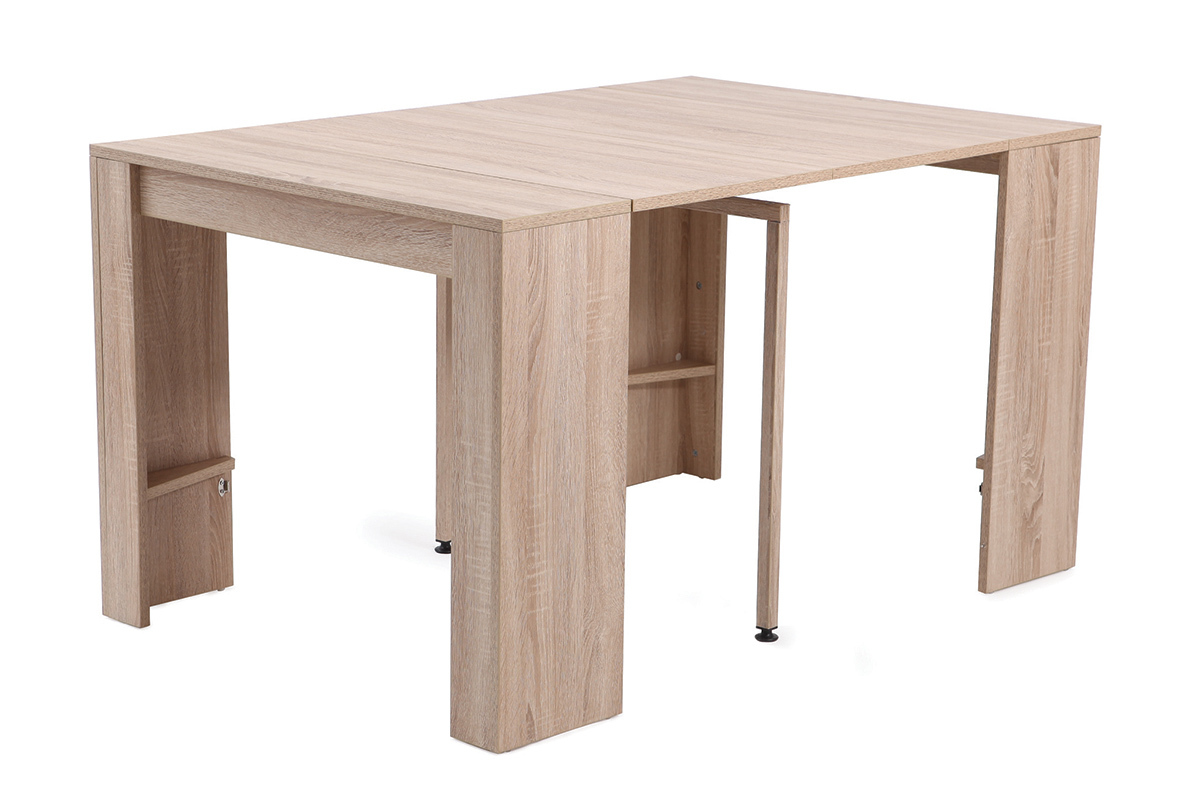 Table extensible-console design ch�ne CALEB