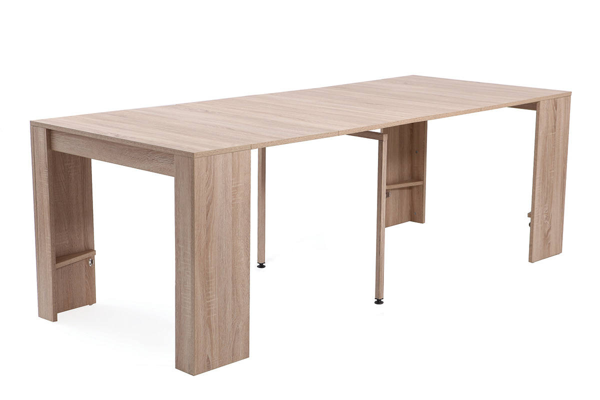 Table extensible-console design ch�ne CALEB
