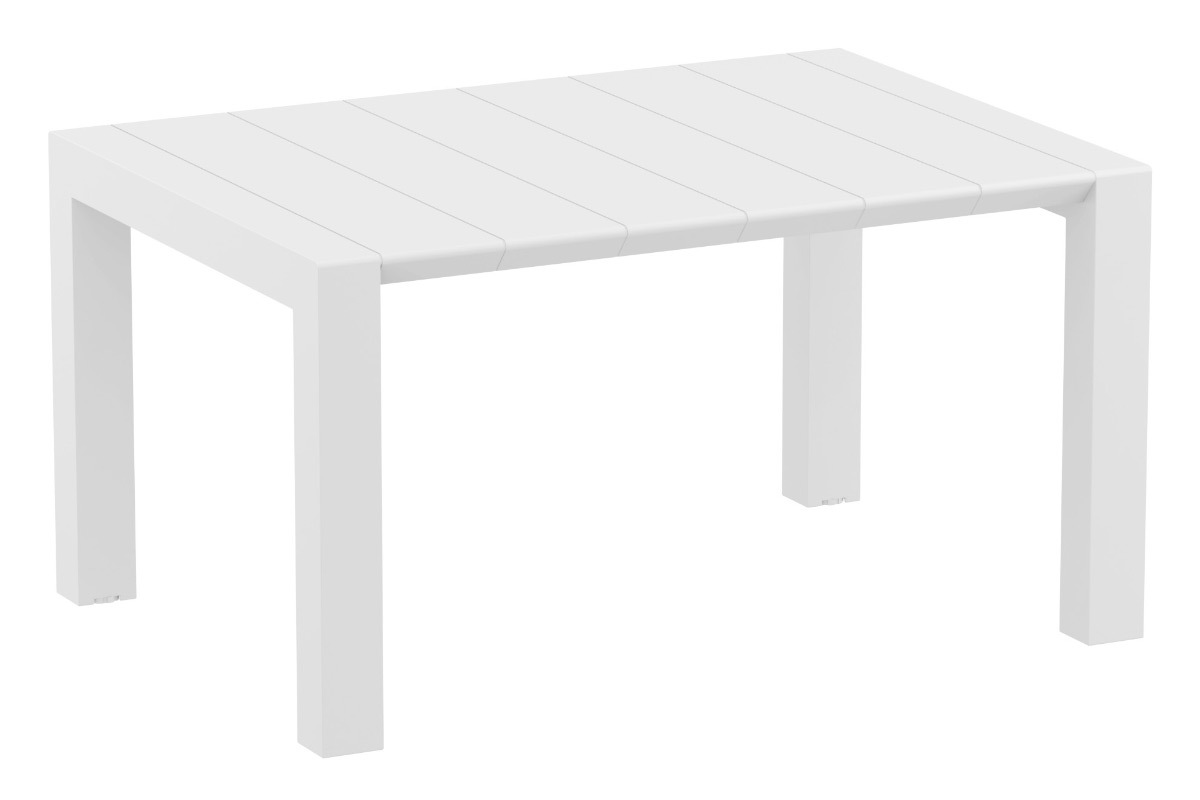 Table extensible d'ext�rieur blanche L100-140 cm PRIMAVERA