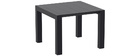 Table extensible d'ext&eacute;rieur noire L100-140 cm PRIMAVERA
