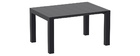 Table extensible d'ext&eacute;rieur noire L100-140 cm PRIMAVERA