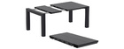 Table extensible d'ext&eacute;rieur noire L100-140 cm PRIMAVERA