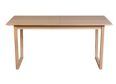 Table extensible rallonges intégrées rectangulaire bois clair chêne L160-240 cm LAHO