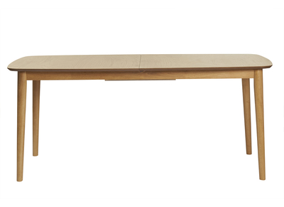 Table extensible rallonges intégrées rectangulaire en bois clair chêne L180-220 cm EGO