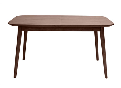 Table extensible rallonges intégrées rectangulaire en bois foncé noyer L140-170 cm ANK