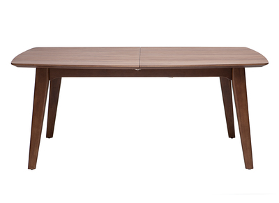 Table extensible rallonges intégrées rectangulaire en bois foncé noyer L180-230 cm FIFTIES