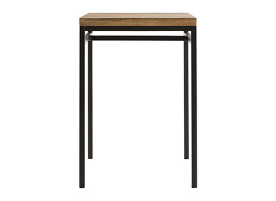 Table haute carrée en bois de manguier et métal noir YPSTER - Table haute carrée en bois de manguier et métal noir YPSTER