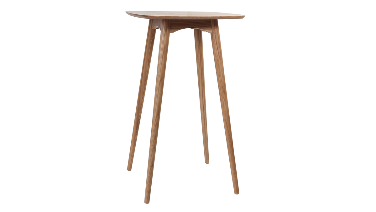 Table haute carre frne scandinave L60 cm BALTIK