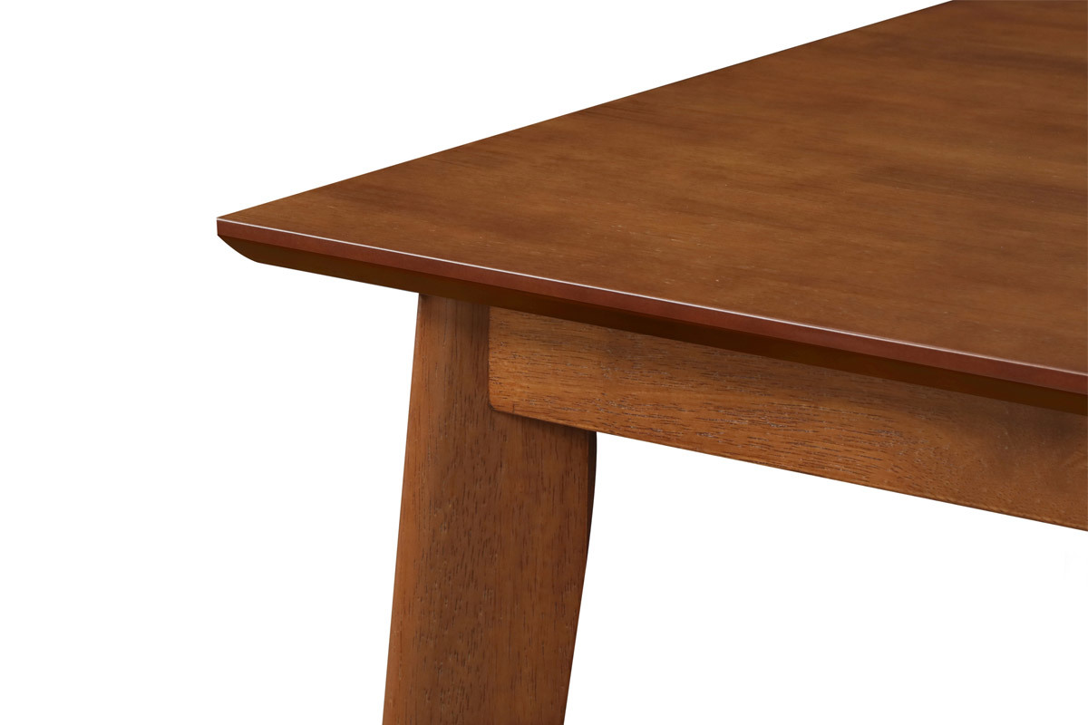 Table haute carr�e noyer LEENA