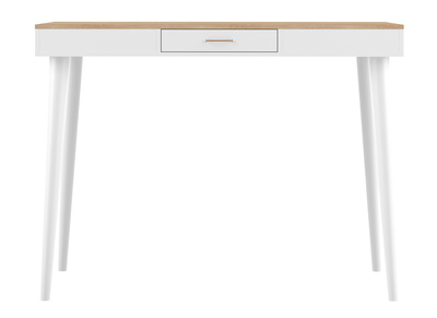 Table haute scandinave blanc et bois STRIPE