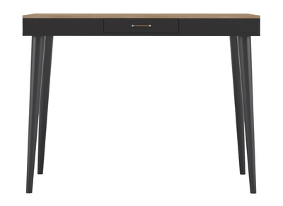 Table haute scandinave noir et bois STRIPE