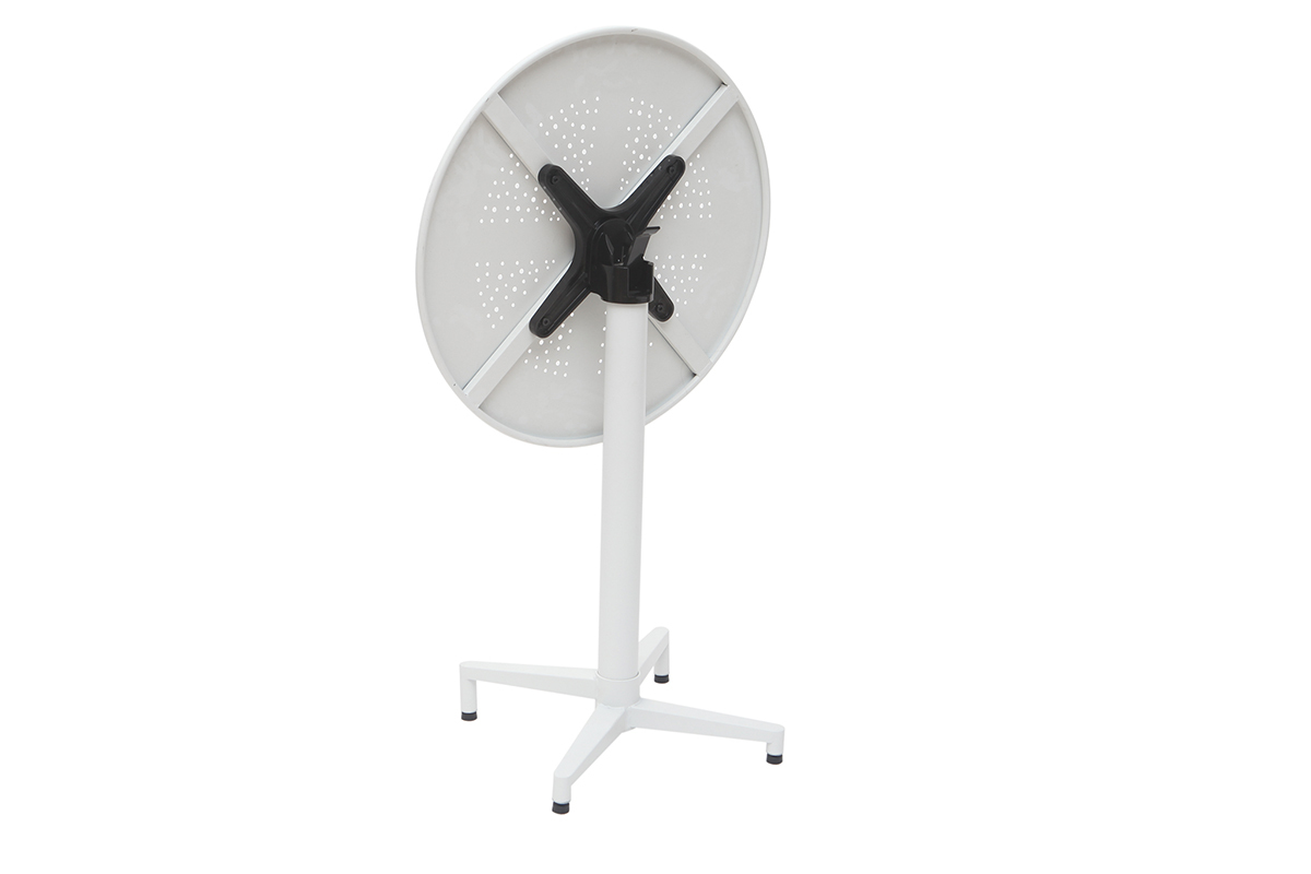 Table pliante ronde en m�tal blanc D60 cm DOTS