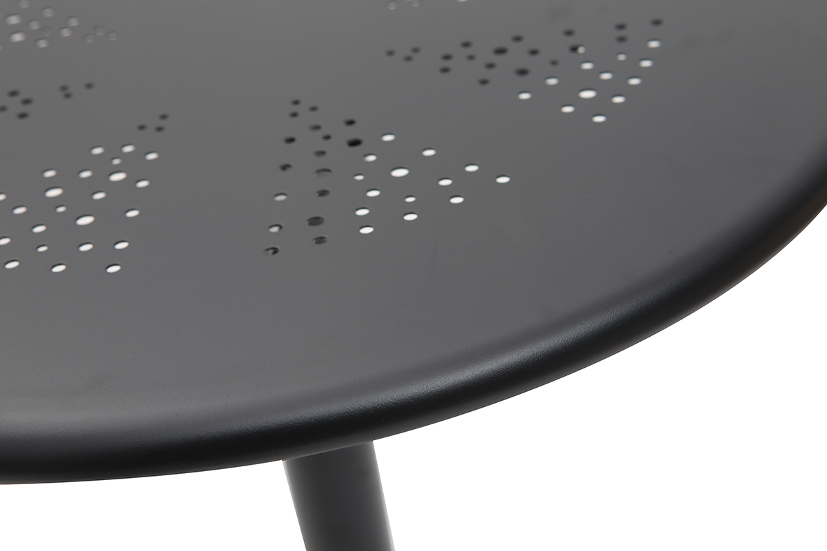 Table pliante ronde en m�tal noir D60 cm DOTS