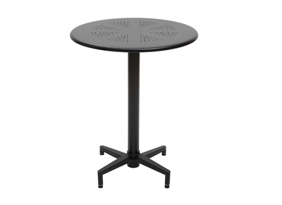 Table pliante ronde en m&eacute;tal noir DOTS