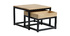 Tables basses gigognes carr&eacute;es en manguier et m&eacute;tal (lot de 2) FACTORY