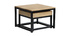 Tables basses gigognes carr&eacute;es en manguier et m&eacute;tal (lot de 2) FACTORY