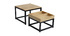Tables basses gigognes carr&eacute;es en manguier et m&eacute;tal (lot de 2) FACTORY