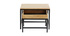 Tables basses gigognes carr&eacute;es en manguier massif et m&eacute;tal (lot de 2) RACK