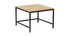 Tables basses gigognes carr&eacute;es en manguier massif et m&eacute;tal (lot de 2) RACK