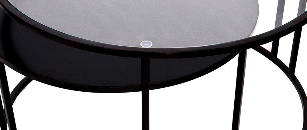 Tables basses gigognes design verre et m�tal TAHL - Miliboo & St�phane Plaza