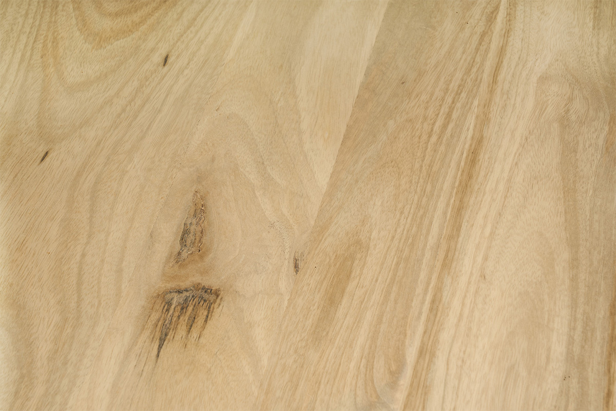 Tables basses gigognes rondes bois manguier massif et m�tal noir (lot de 2) LEDGE