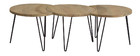 Tables basses gravées manguier massif et métal noir (lot de 3) VIBES
