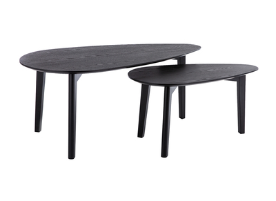 Tables basses scandinaves frêne noir (lot de 2) ARTIK