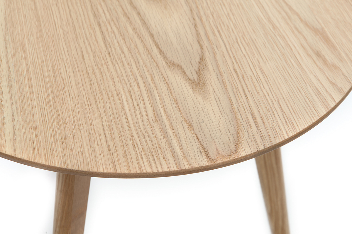 Tables d'appoint rondes chne (lot de 2) ORKAD