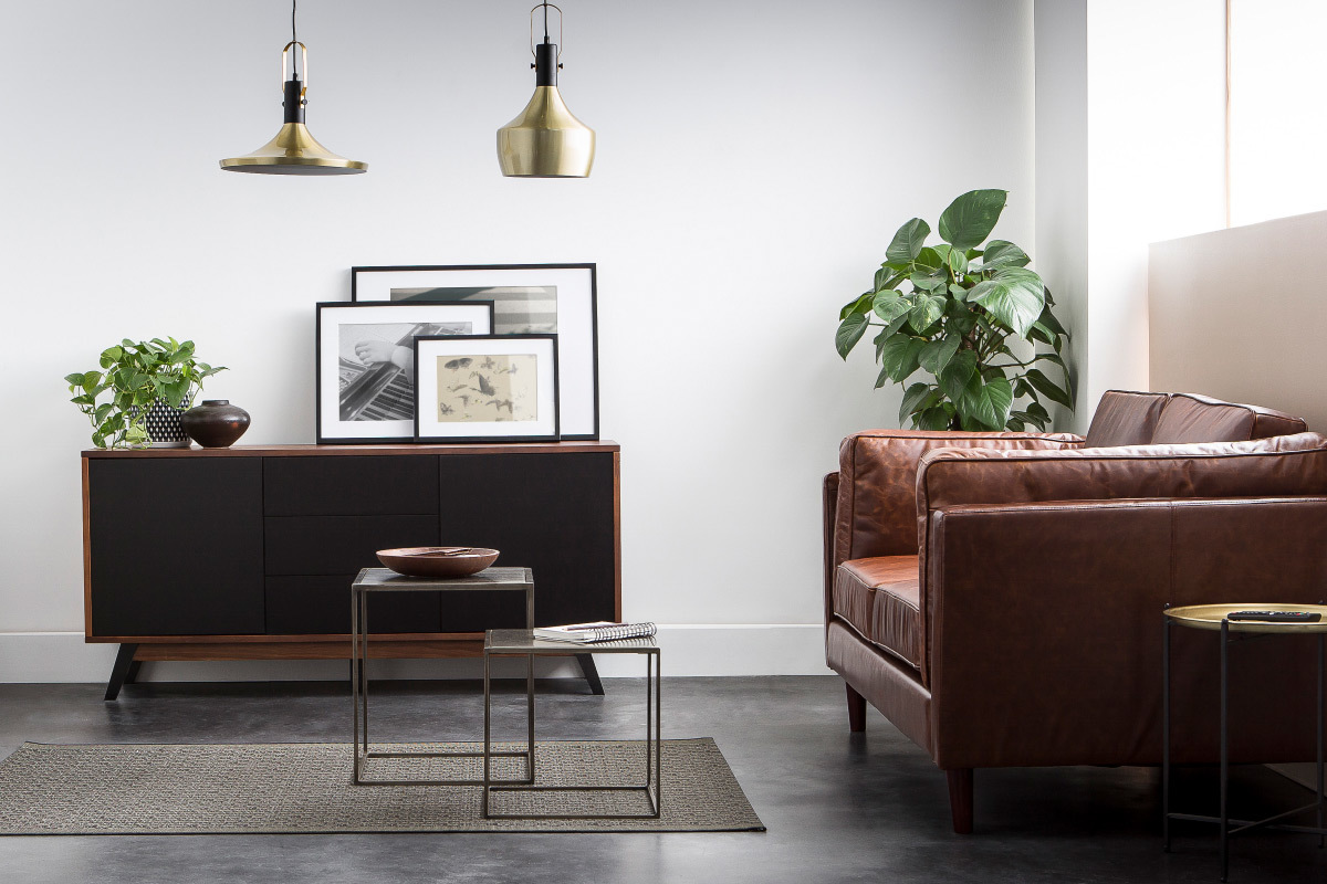 Tables gigognes design mtal laiton (lot de 2) ERINE