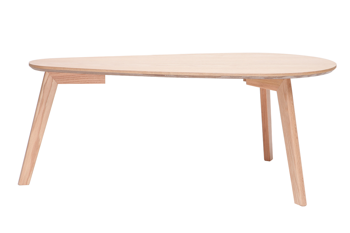 Tables gigognes scandinaves ch�ne et jaune (lot de 2) ARTIK