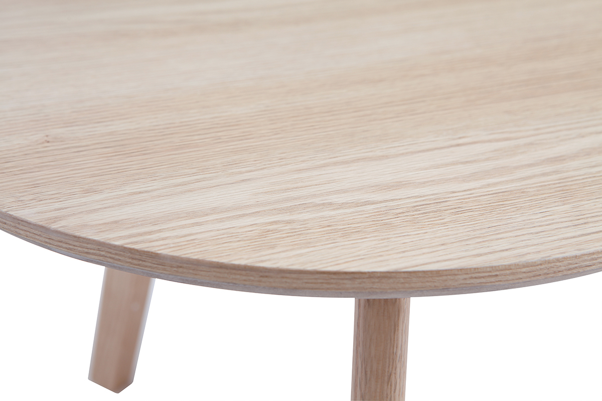 Tables gigognes scandinaves ch�ne et jaune (lot de 2) ARTIK