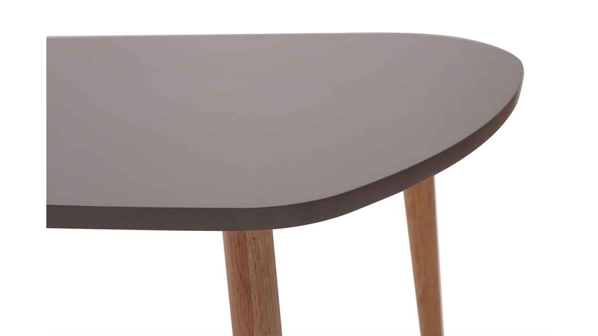 Tables gigognes scandinaves gris clair et bois naturel (lot de 2) ARTIK