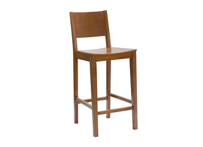Tabouret de bar bois foncé noyer H65 cm MELVIL